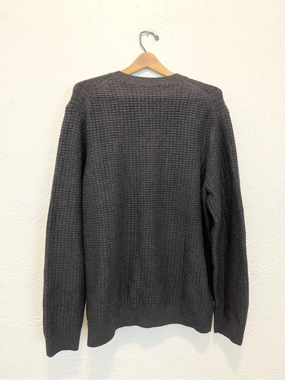 Banana Republic Men's Sweater Waffle Textured Brown Taupe XL